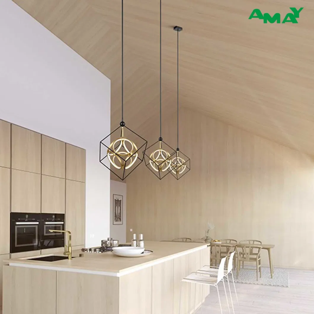 Metal Frame Mixed Color LED Dimmable Chandelier for Kitchen and Dining Room