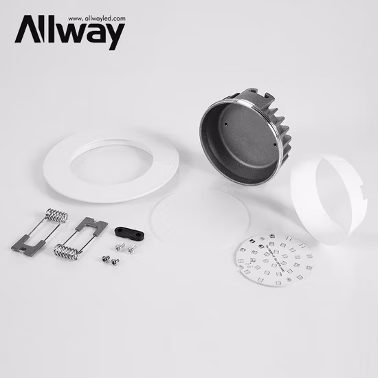 Allway Easy Installation Recessed Aluminum Pinlight Linear Ceiling Lamp Adjustable Project LED Grille Downlight
