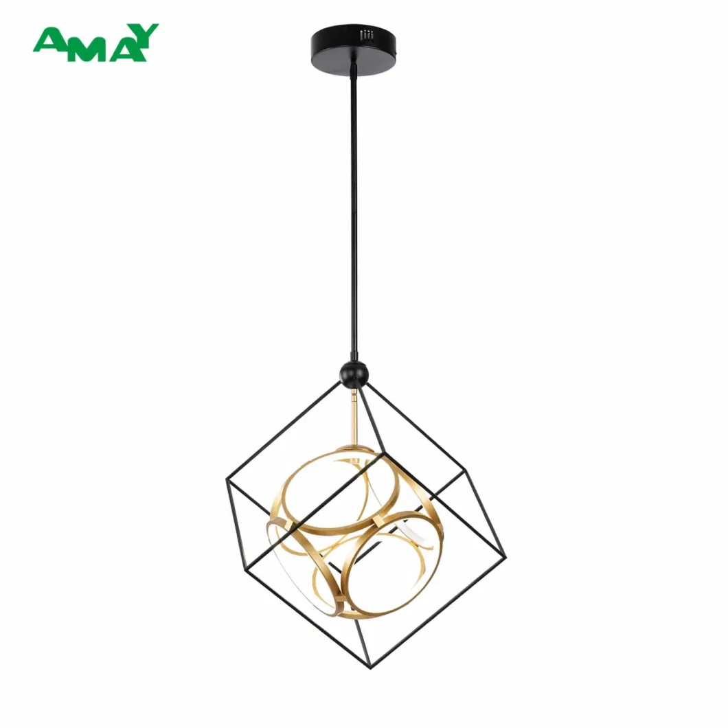 Metal Frame Mixed Color LED Dimmable Chandelier for Kitchen and Dining Room