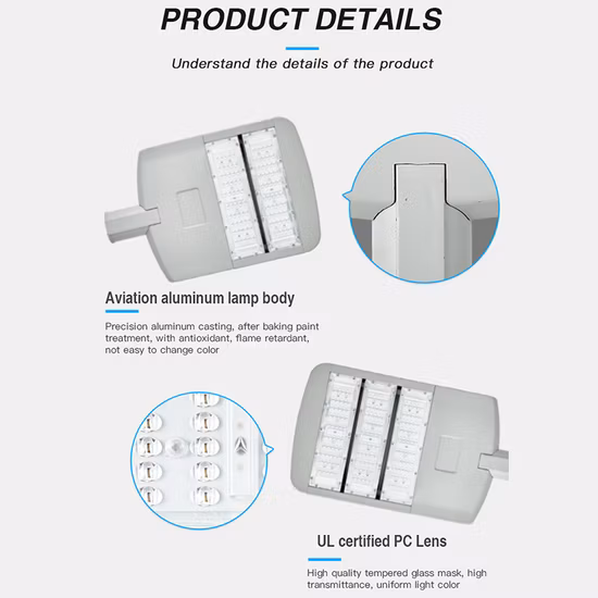 Preço de fábrica na China Lâmpada de rua inteligente 50 Watts 50W 100W 150W 200W Iluminação de rua LED