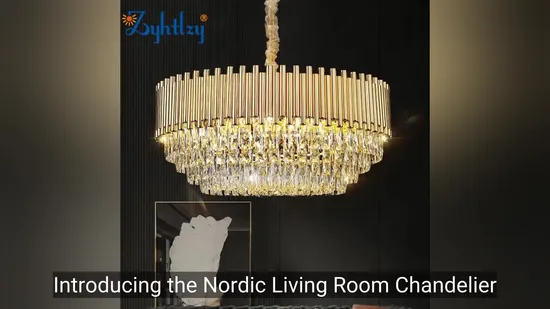 Wholesell prcice moderna decoração de casa sala estar hotel chapeamento cilíndrico ferro luxo ouro pendurar iluminação lustre cristal